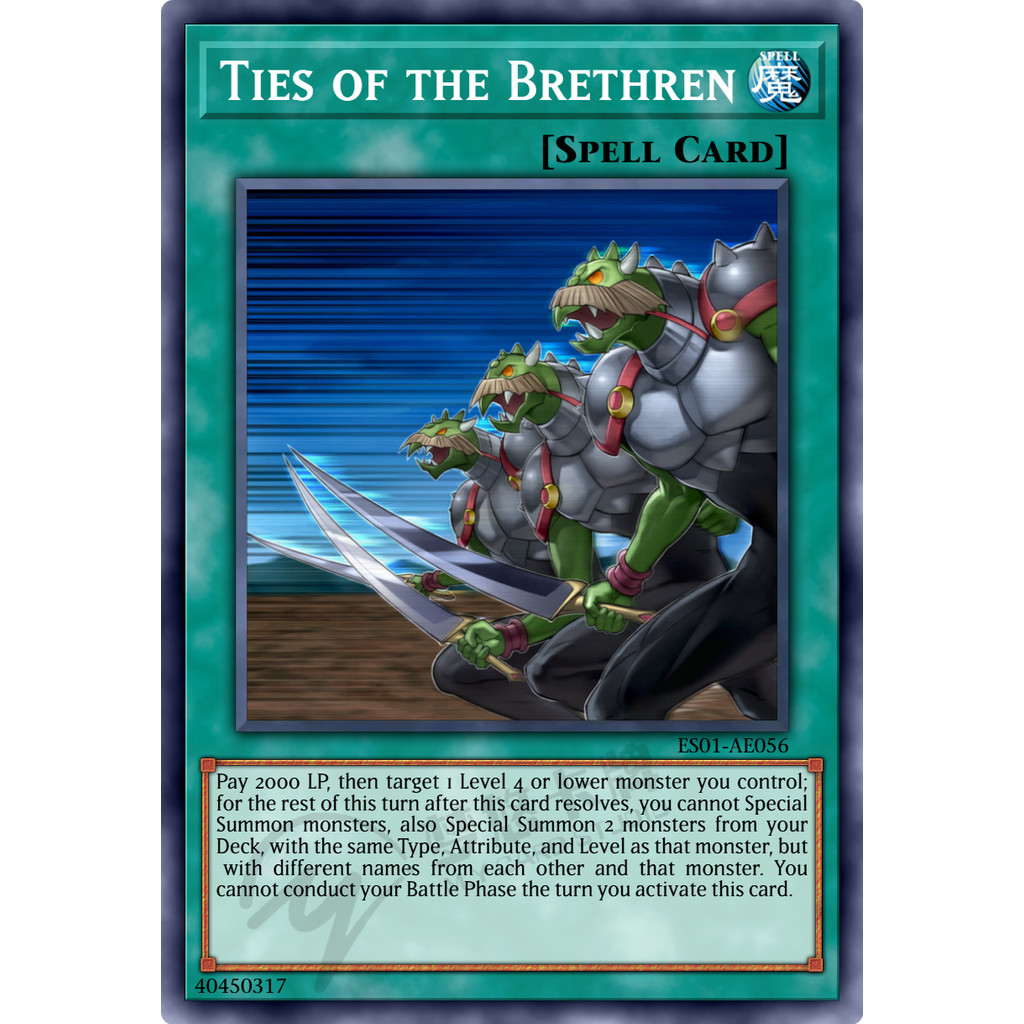 [Mengyou Card] Yu-Gi-Oh ES01-AE056 Ties of the Brethren (ผูก เบรธเรน (เลกกิ้งของ เบรธเรน)