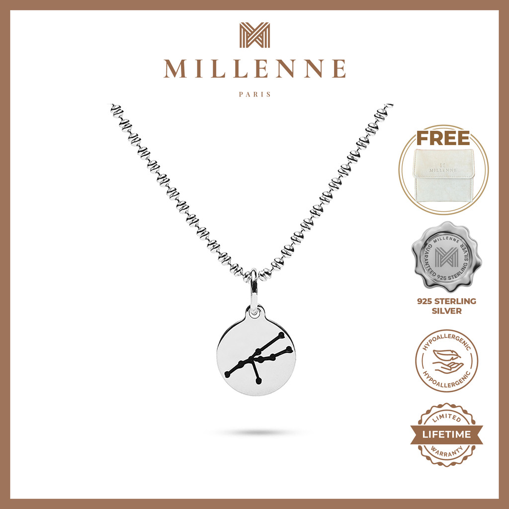MILNNE Match The Stars Taurus Zodiac Sign สร้อยคอจี้เงินสเตอร์ลิงสําหรับผู้หญิง