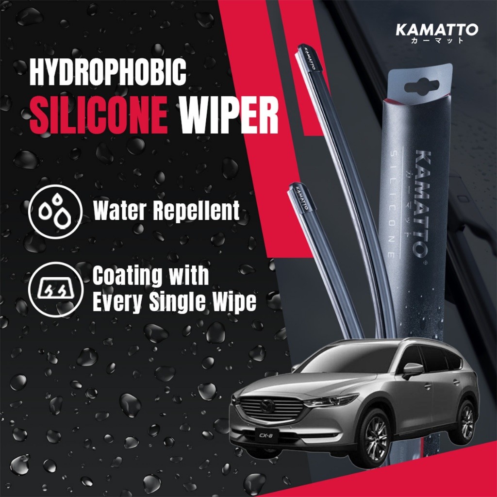 Kamatto Wiper Mazda CX-8 / CX8 KG (2017-ปัจจุบัน) เคลือบน้ําซิลิโคนแบบไฮโดรโฟบิก
