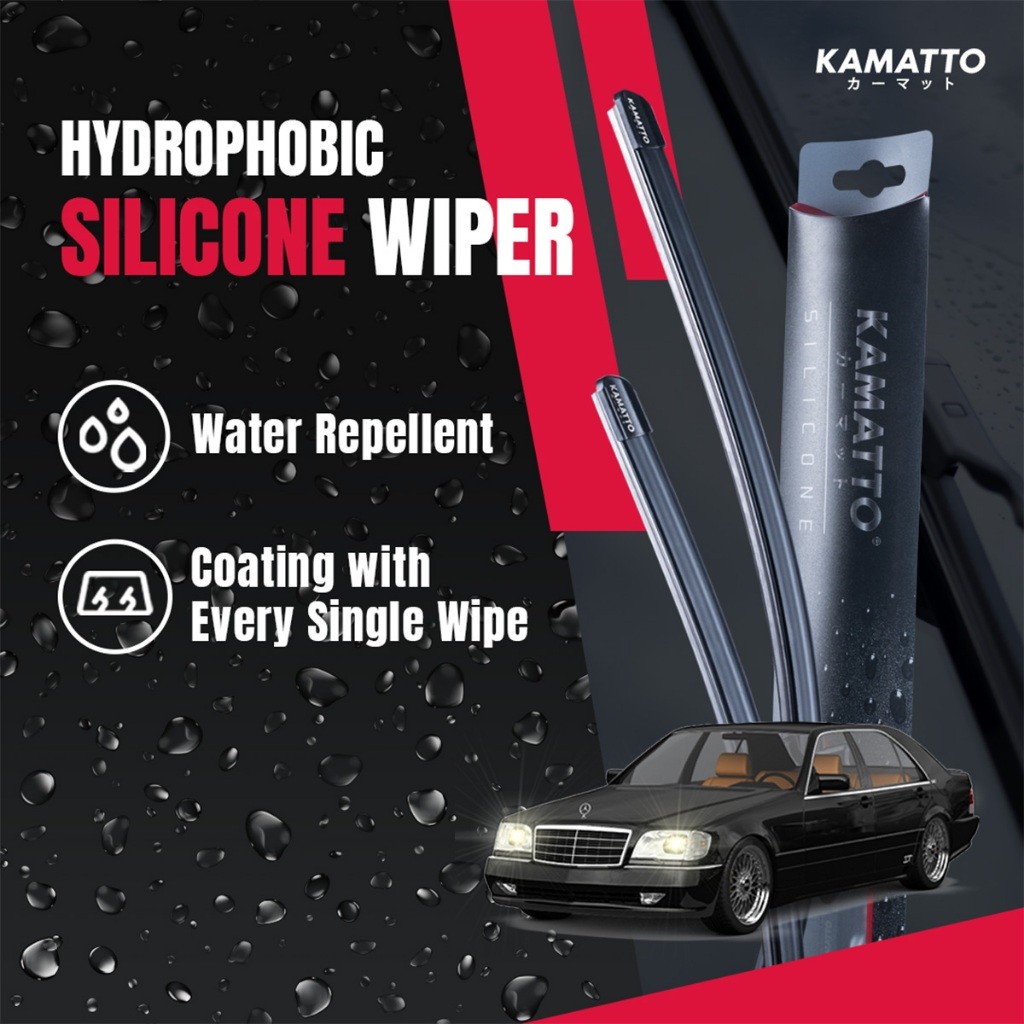 Kamatto Wiper Mercedes Benz S-Class W140 (1991-1998) เคลือบน้ําซิลิโคนแบบไฮโดรโฟบิก