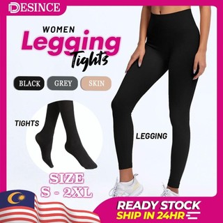 🇲🇾 DESINCE Women Legging Tights Thick Leggings Pants Black Grey Skin Seluar Ketat Perempuan WP 061