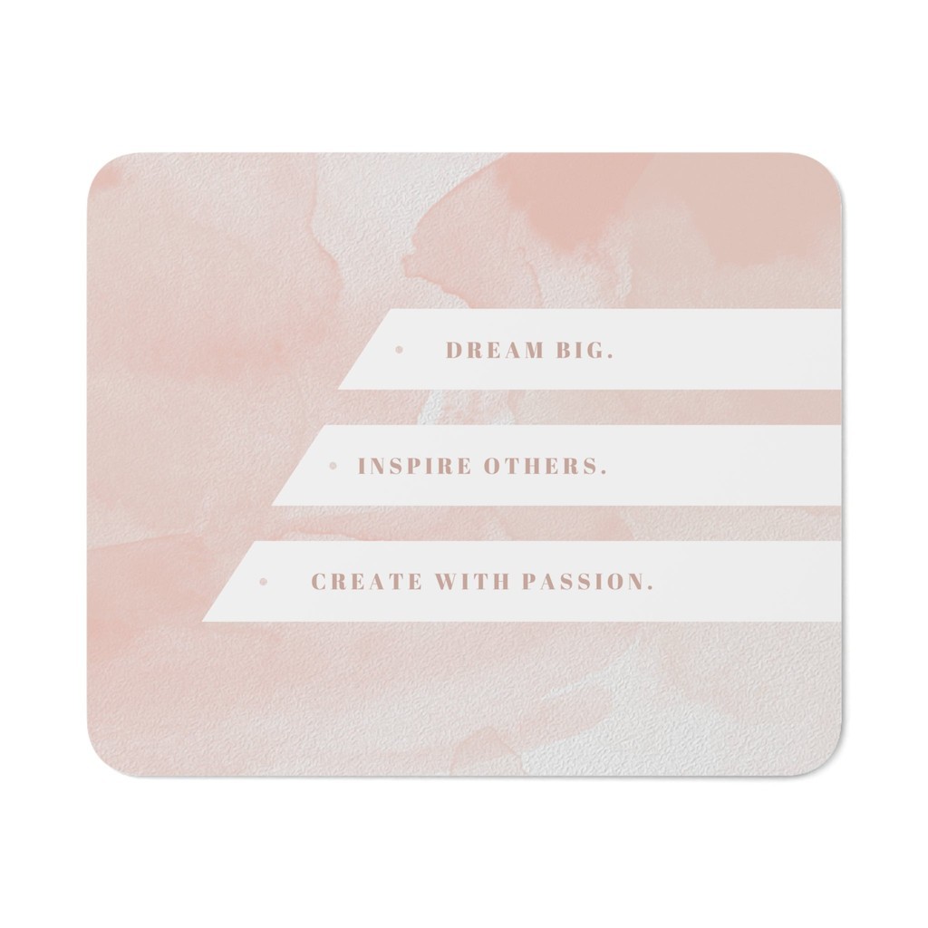 Magenta Watercolour Quote Mousepad