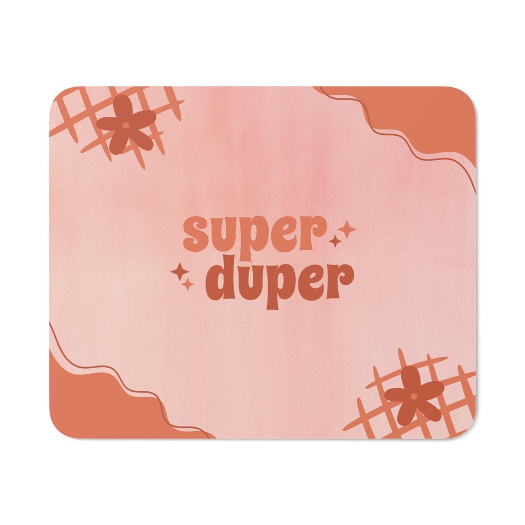 Ochre Simple Illustrated Quote Mouse Pad