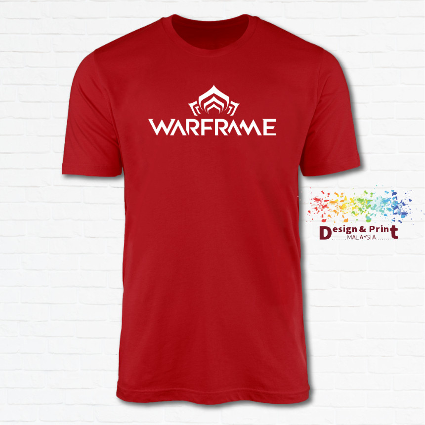 ป้ายโลโก้เกม Warframe_เสื้อยืด unisex Tshirt Baju 100% Cotton XS-XXL