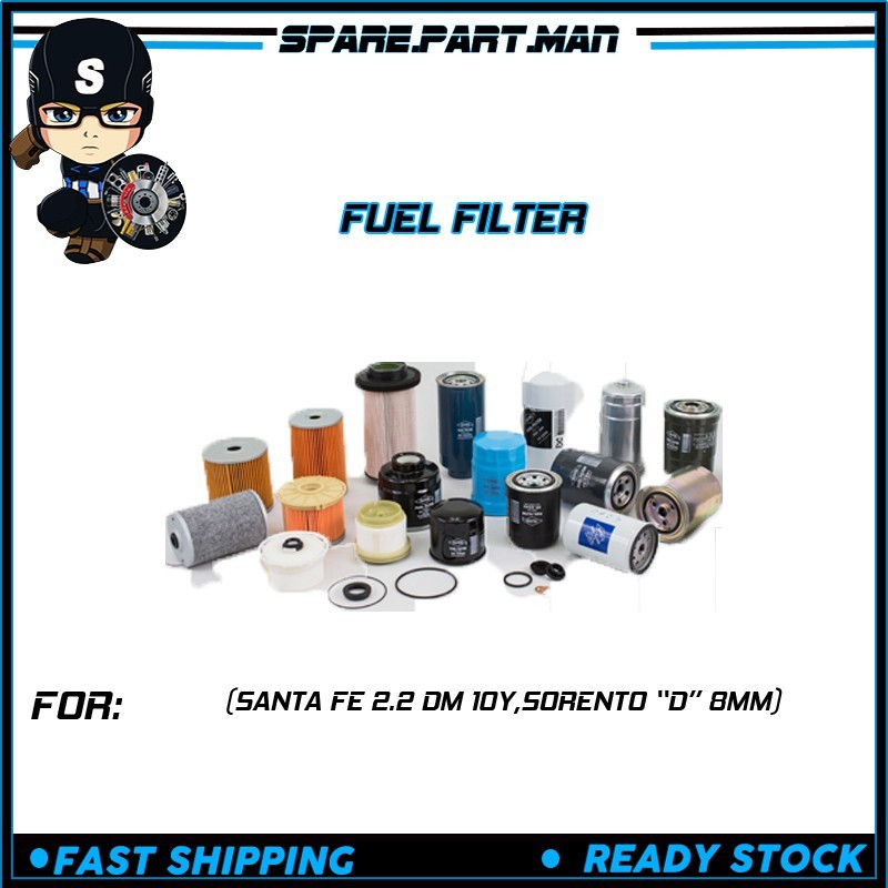 FUEL FILTER (SANTA FE 2.2 DM 10Y,SORENTO "D" 8MM) SPM
