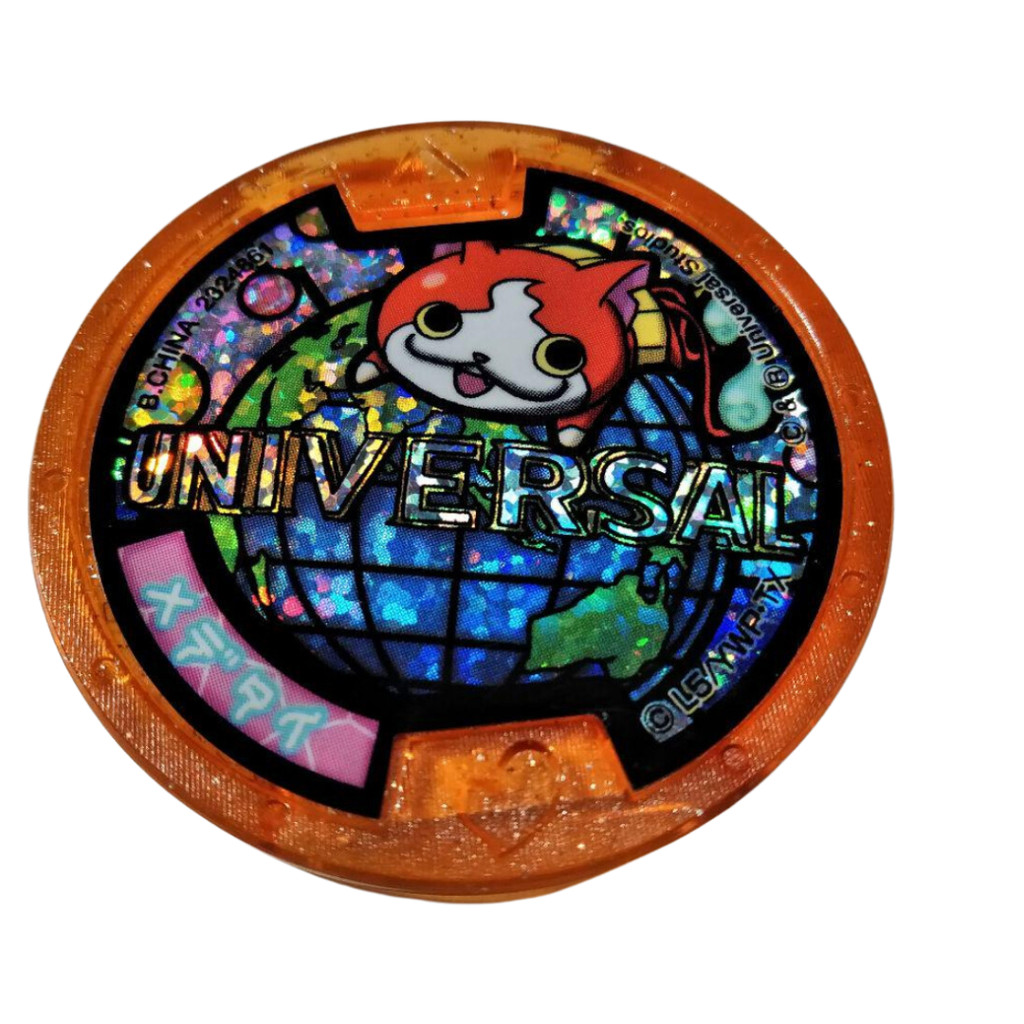 Used Yokai Watch Medals Universal Studio Japan Yokai USJ Luck Medetai Holo Medal
