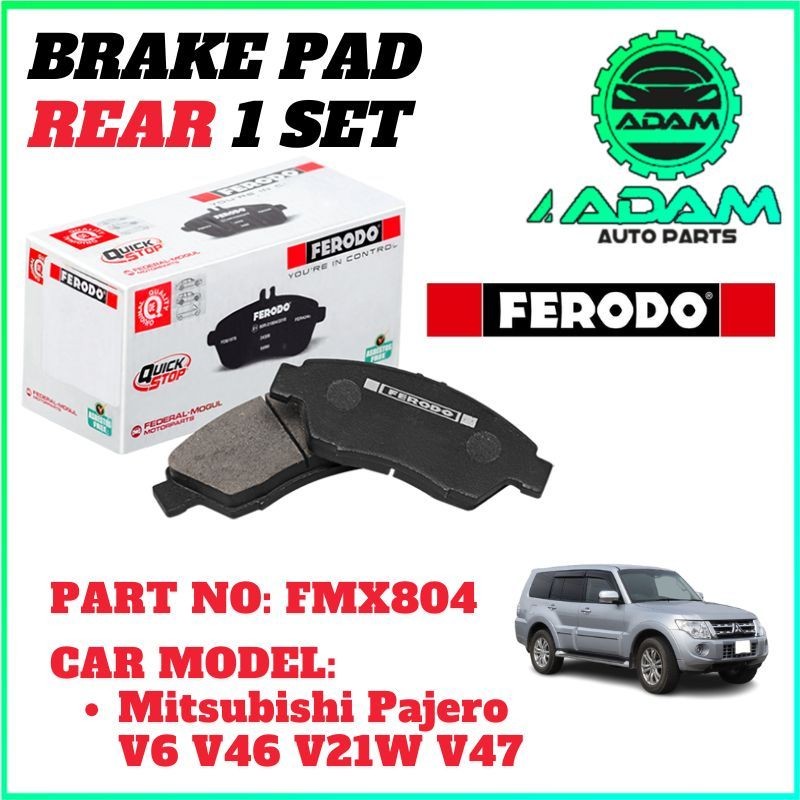 FERODO ผ้าเบรคหน้าหลัง Mitsubishi Pajero V6 V46 V21W V47
