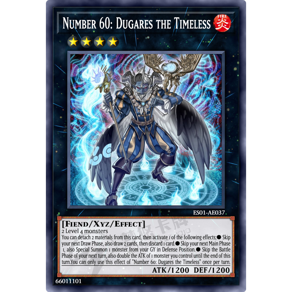 [การ์ด Mengyou] Yu-Gi-Oh ES01-AE037 Number 60: Dugares the Timeless (No.60 Dugares the Timeless (No.