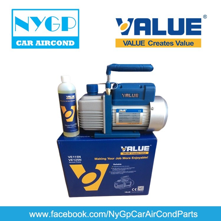 VALUE ปั๊มสุญญากาศ Vacum Vaccum Pump VE115N ( 2CFM ) เครื่องมือเครื่องปรับอากาศ