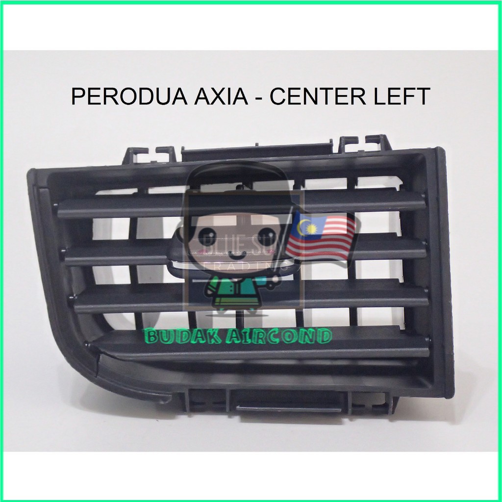 PERODUA AXIA AIR COND OUTLET / VENT / LOUVER - CENTER ซ้าย & CENTER (พร้อม CHROME) LOUVER GRILL BAC