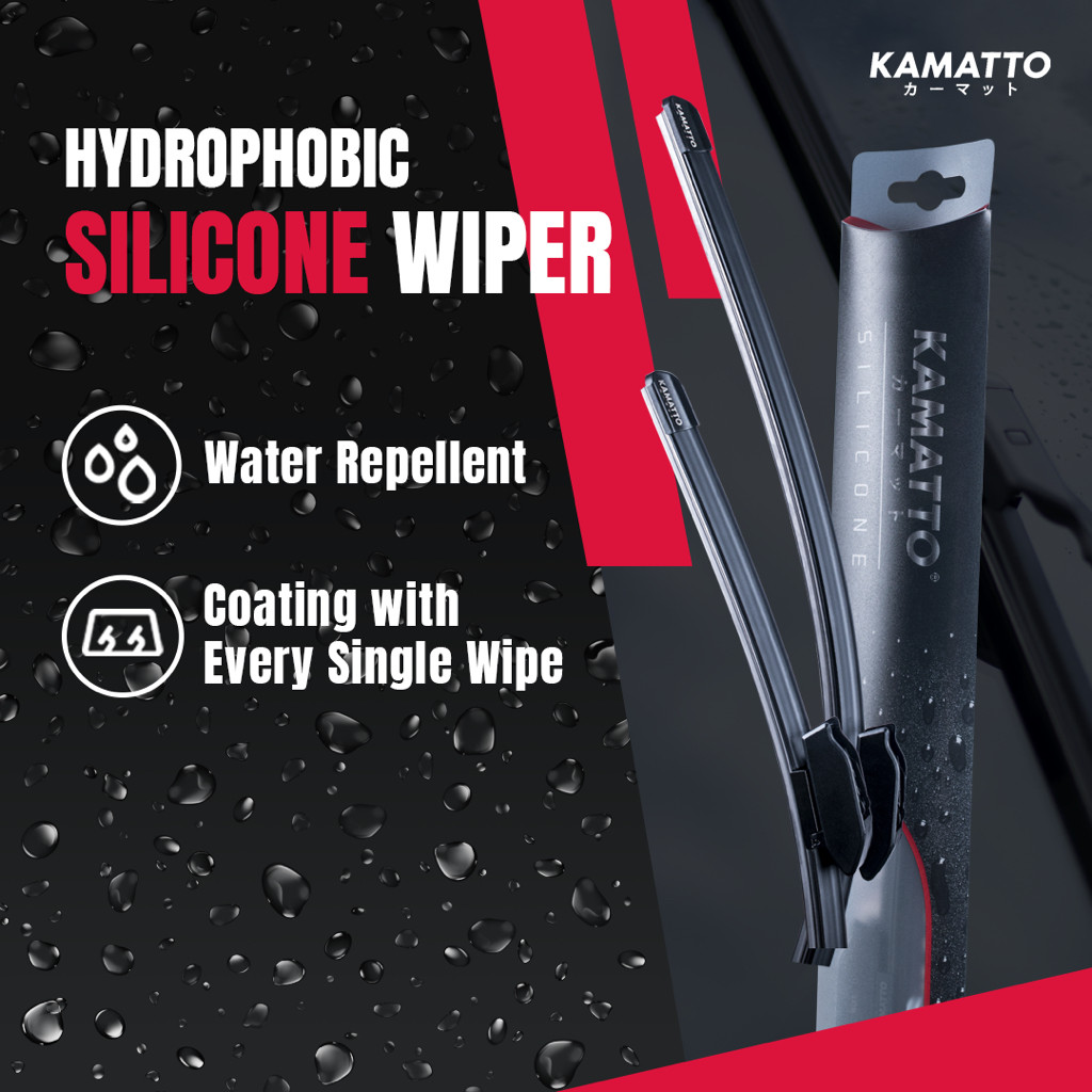Kamatto Hydrophobic Silicone Wiper พร้อมคุณสมบัติเคลือบกันน้ํา (1 ชิ้น)