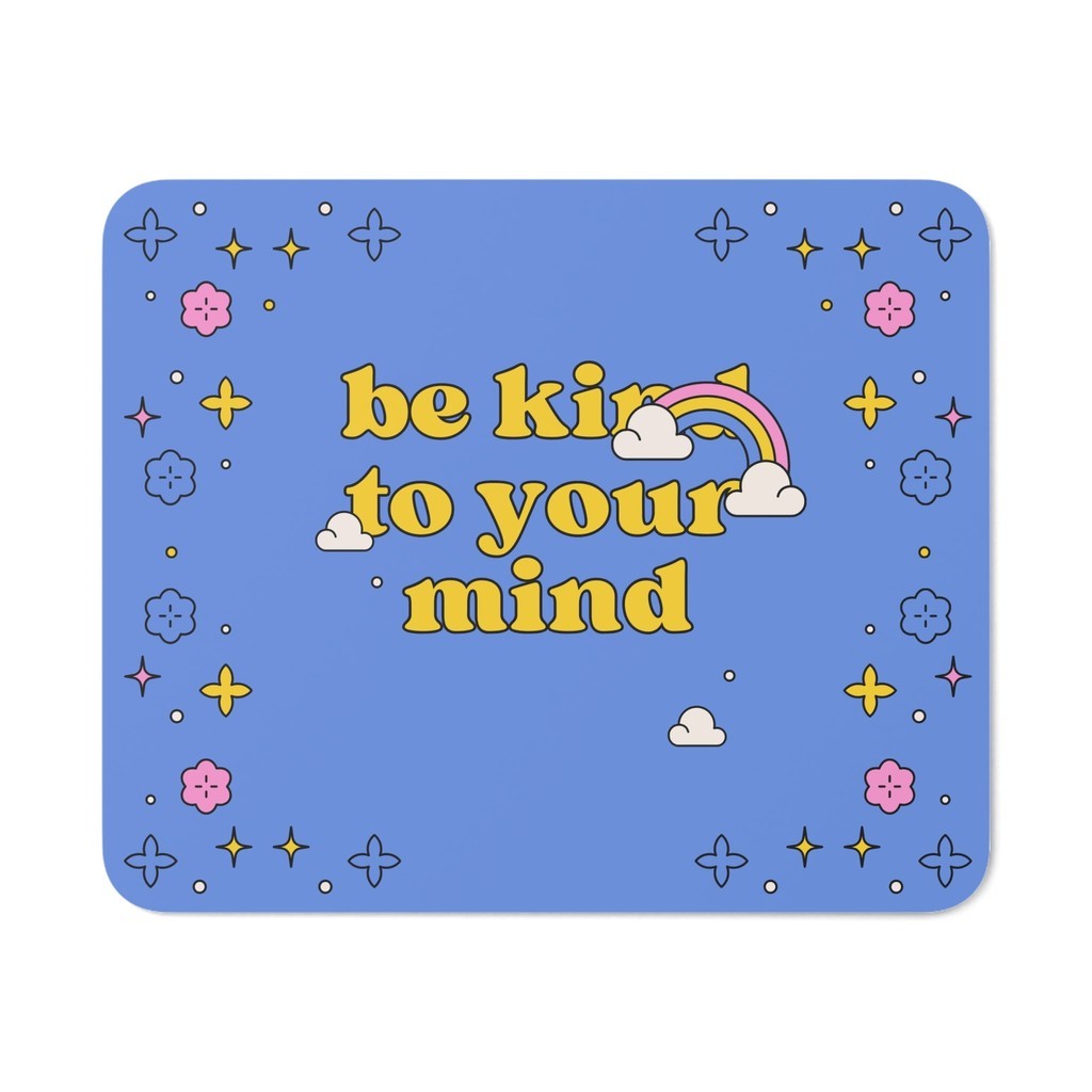 Cerulean Mustard Vibrant Quotes Mouse Pad