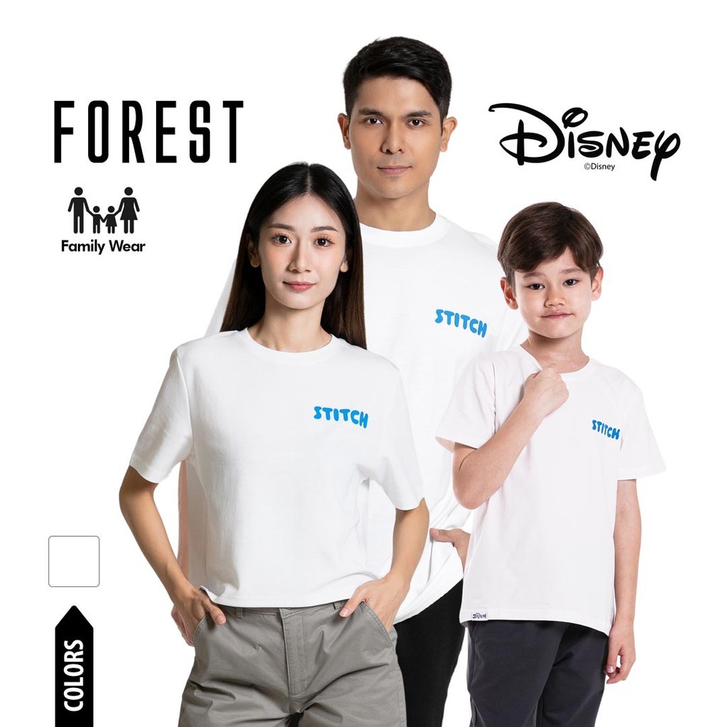 Forest Baju T เสื้อ Keluarga Forest X Disney Stitch ผ้าฝ้ายพรีเมี่ยมรอบคอ Family Tee - FW20102/FW820