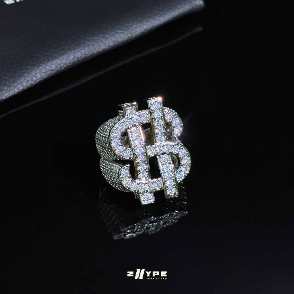 2HYPE แหวนดอลลาร์ Iced-Out