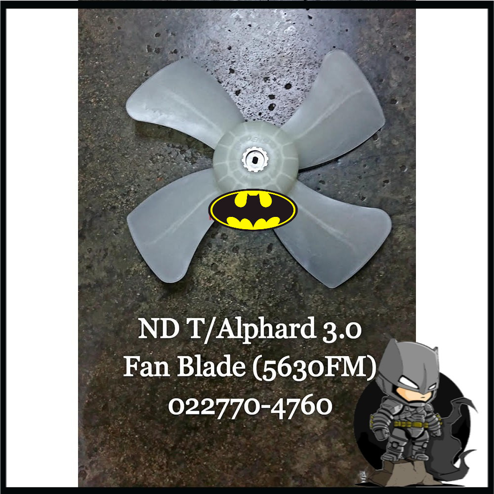 DENSO ALPHARD 3.0CC FAN BLADE (4 BLADE, INSTALL AT 5630 FAN MOTOR) - 022770-4760