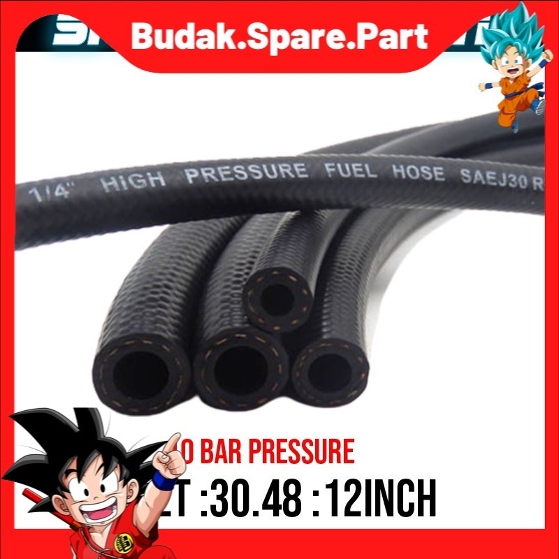 10 BAR FUEL HOSE HEAVY DUTY ยี่ห้อ 5MM 6MM 7MM 8MM 9MM 10MM 11MM 12MM (1FEET =1KAKI 12 นิ้ว)