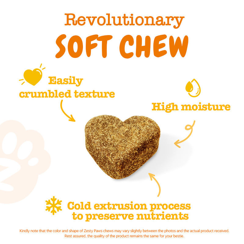 Zesty Paws Puppy 8 in 1 Multivitamin Bites Chicken 90ct - Jar อาหารเสริมลูกสุนัข ประโยชน์ 8 อย่าง รสไก่ แบบนุ่ม 90 อัน (หมดอายุ:04 2026)