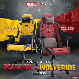 TTRacing Swift X Pro Deadpool Wolverine Edition Gaming Chair Office Chair Kerusi Gaming - 2 Years Official Warranty