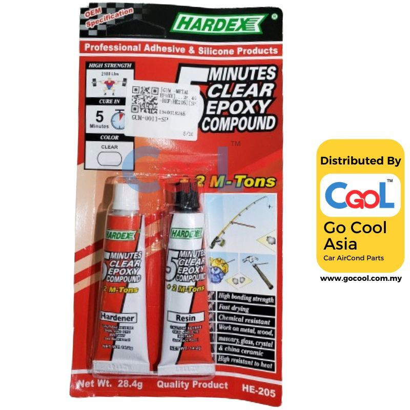 HARDEX HE205 5 MINUTE CLEAR EXPOXY COMPOUND 28.4g HE205