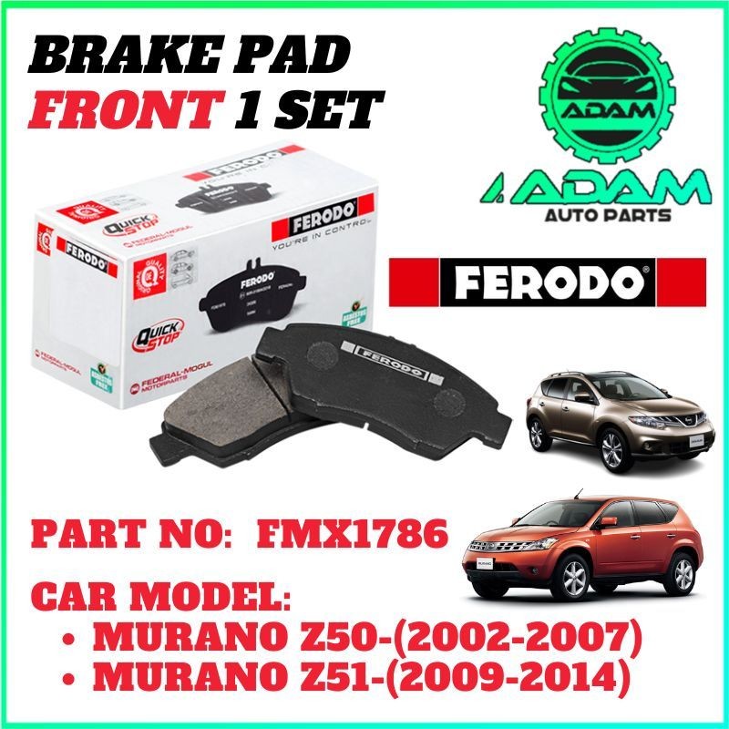 FERODO ผ้าเบรคหน้า Nissan Murano 2.5 3.5 QR25DE VQ35DE Quets VQ35DE