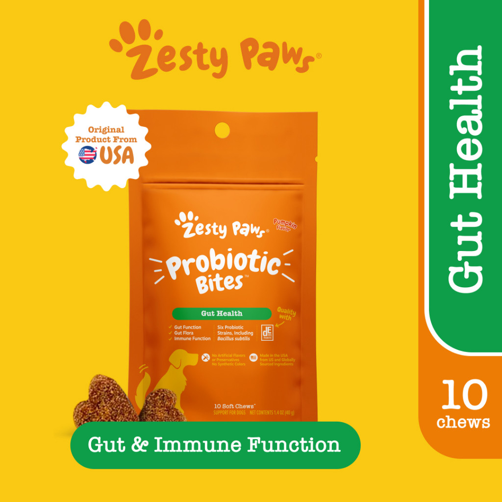 Zesty Paws Probiotic Bites for Dogs Gut Health [รสฟักทอง] (แบบนุ่ม 10/20/30/60 เม็ด) (หมดอายุ:06 202