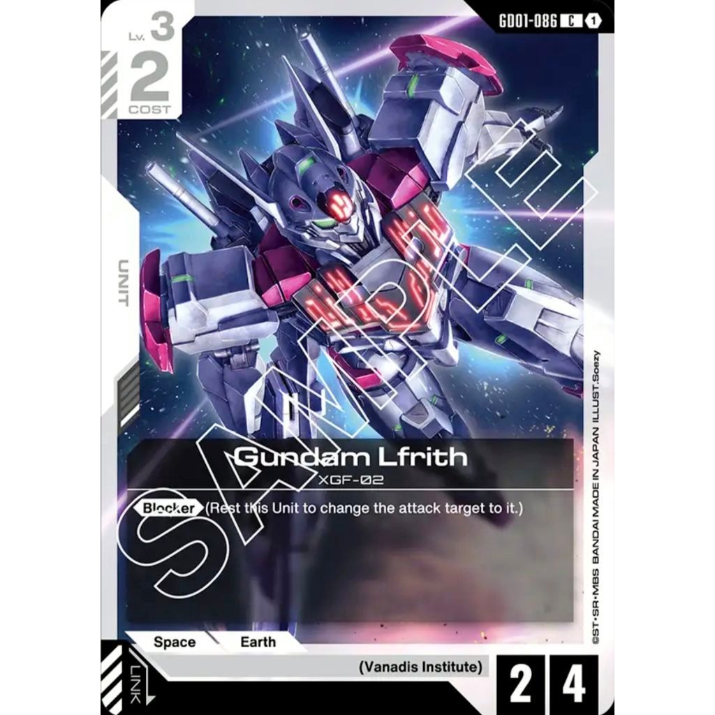 GUNDAM LFRITH C GD01-086 JP / ENG การ์ดเกมกันดั้ม