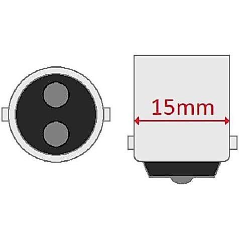 CEC Industries #6S6 หลอดไฟ DC 120V 120 V 6 W ฐาน BA15d ทรง S-6 (กล่อง 10 ชิ้น)