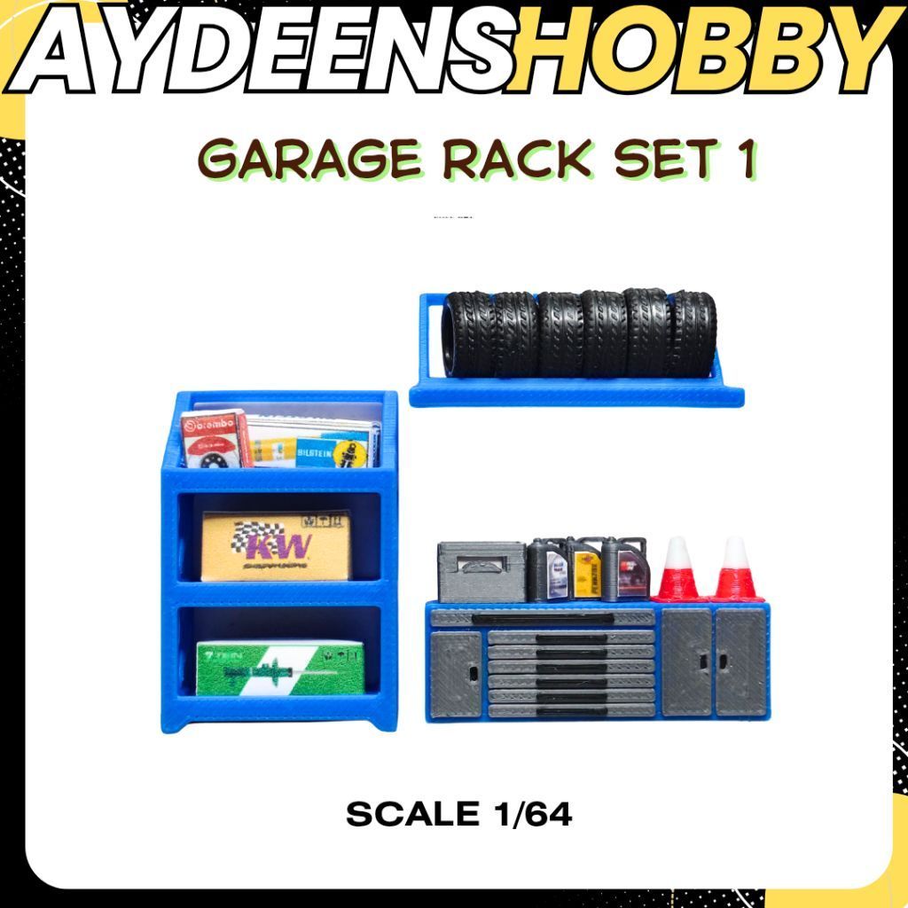 MINIATURE GARAGE RACK SET DIORAMA SCALE 1/64