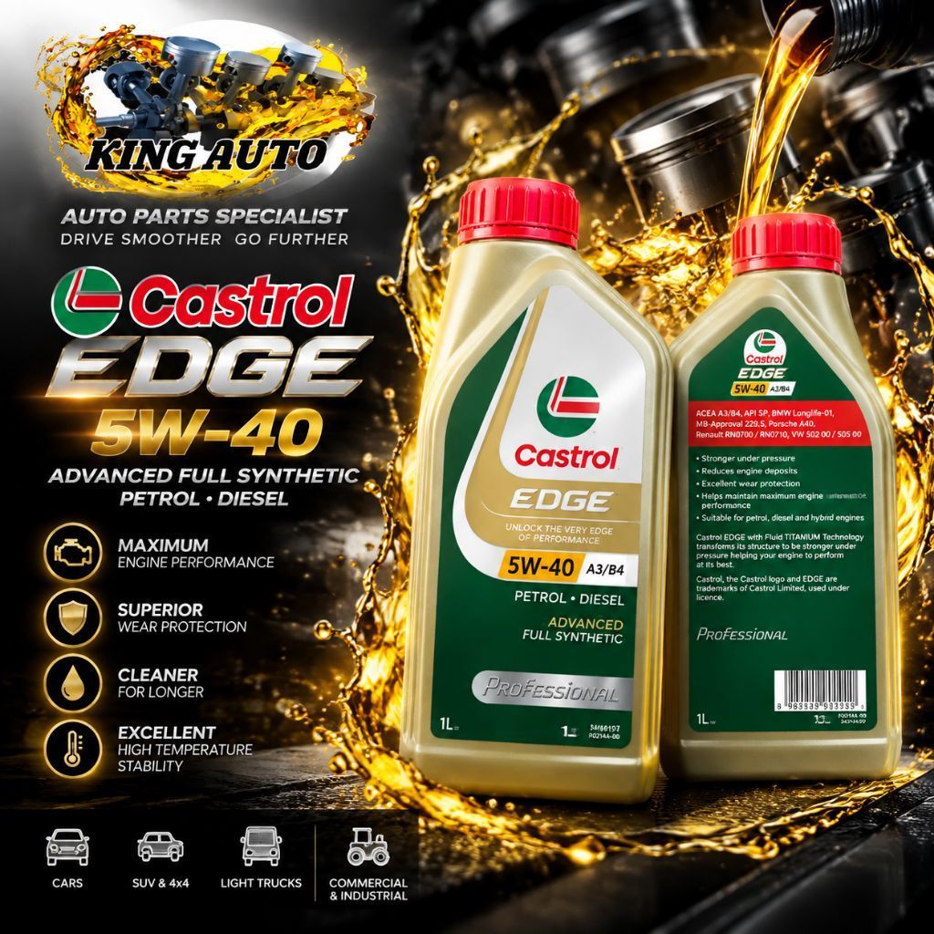 น้ํามันเครื่อง Castrol Edge Professional 5W40 สังเคราะห์แท้ (1L)