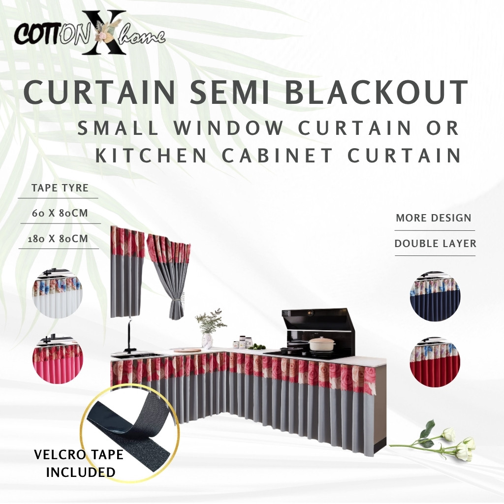 COTTONXTREAM KCC30-KCC38 NEW SERIES ผ้าม่านห้องครัว / ผ้าม่านตู้ / ตู้ Langsir Dapur /