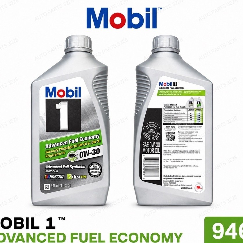 MOBIL 1 0W-30 ( 946ML ) ขั้นสูง FUEL ECONOMY FULLY SYNTHETIC ENGINE OIL