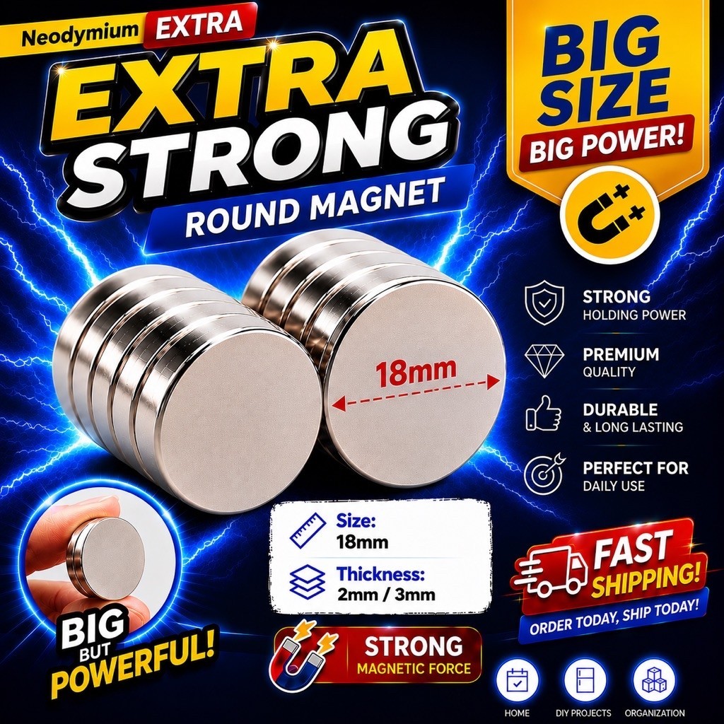 18MM x 2MM/3MM SUPER STRONG Neodynium Magnet