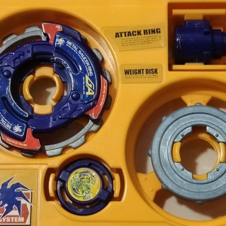 Vintage Takara Tomy Gaia Dragoon Strata MS Series HMS Beyblade A-123