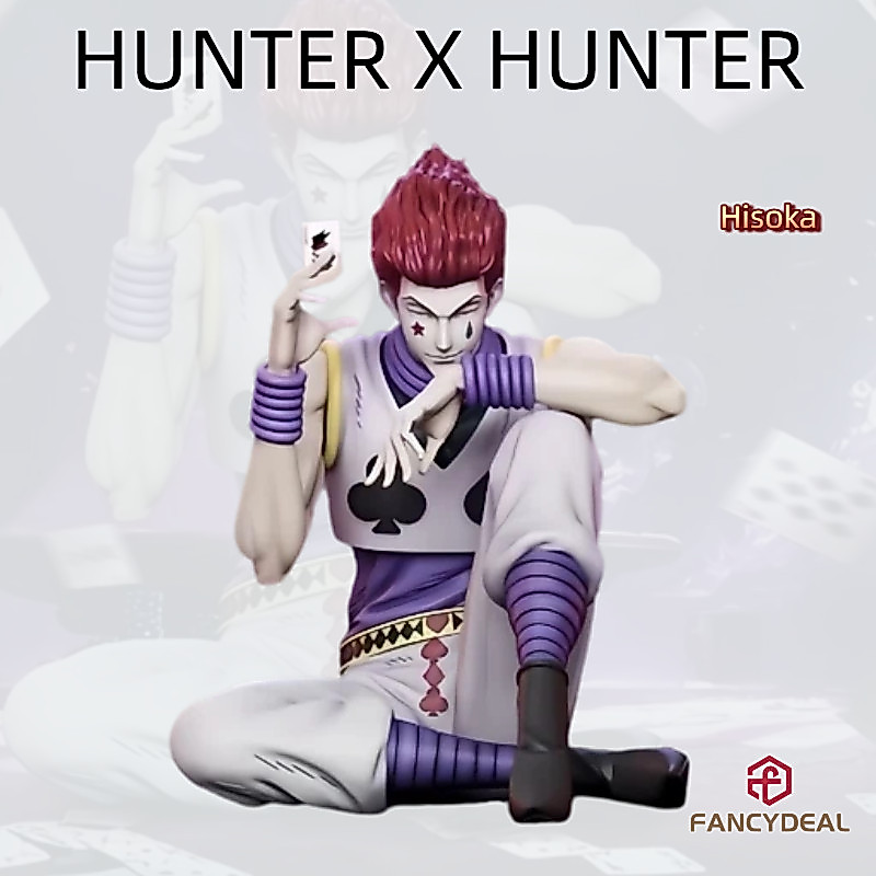 Hunter X Hunter Hisoka นั่ง Pose GK รูป PVC อะนิเมะรุ่นเครื่องประดับสําหรับ Desktop Case ตกแต่งคอลเล