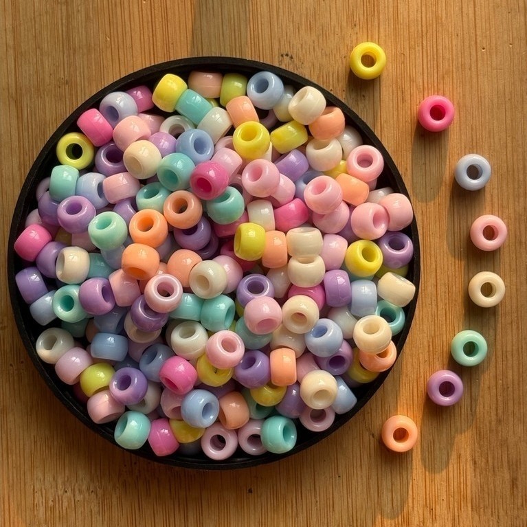 RM3.00/100 ชิ้น - SPC-001-1 - Manik - Bead - 6 mm x 9 mm (Saiz Lubang = 3 mm)