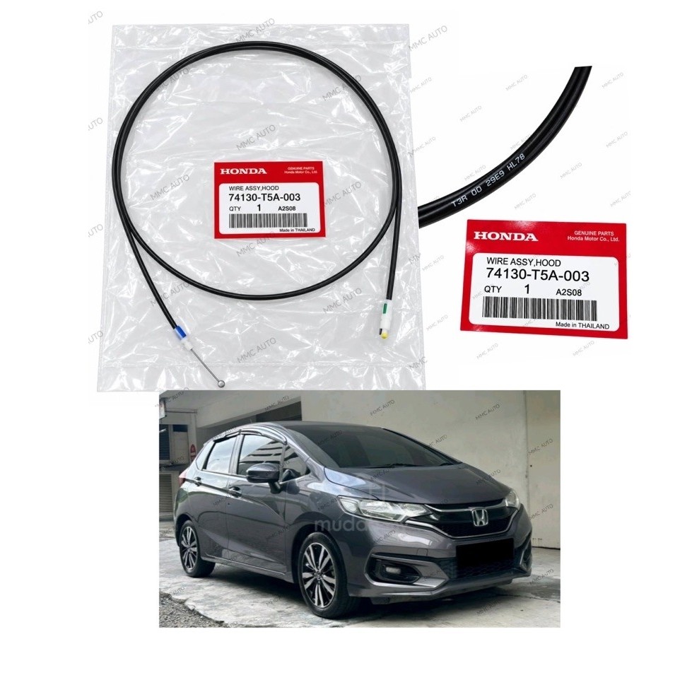 T5A Jazz Gk5 2014-2021 Front/Depan Bonnet Cable/ Hood Cable 74130-T5A-003 (ราคาสําหรับ 1 ชิ้น)