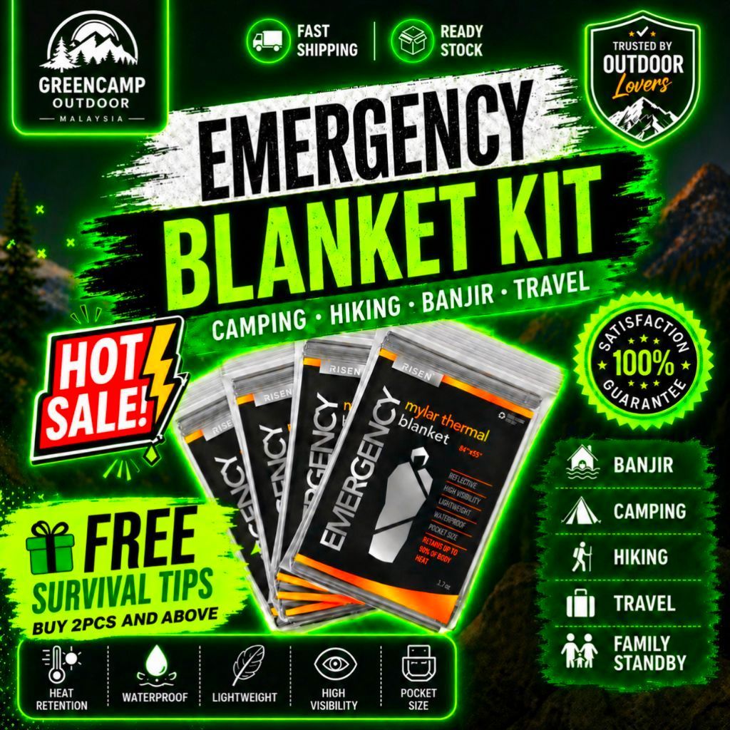 EMERGENCY BLANKET HIKING CAMPING BAJIR กันน้ํา HIKING SLEEPING BAGS HEAT THERMAL BLANKET EMERGENCY S