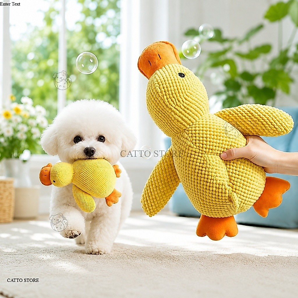 ของเล่นสุนัข ตุ๊กตาเป็ด ของเล่นหมากัดเล่น ตุ๊กตาเป็ดมีเสียง ของเล่นสัตว์เลี้ยง คลายเหงา ราคาถูก พร้อมส่ง DUCK