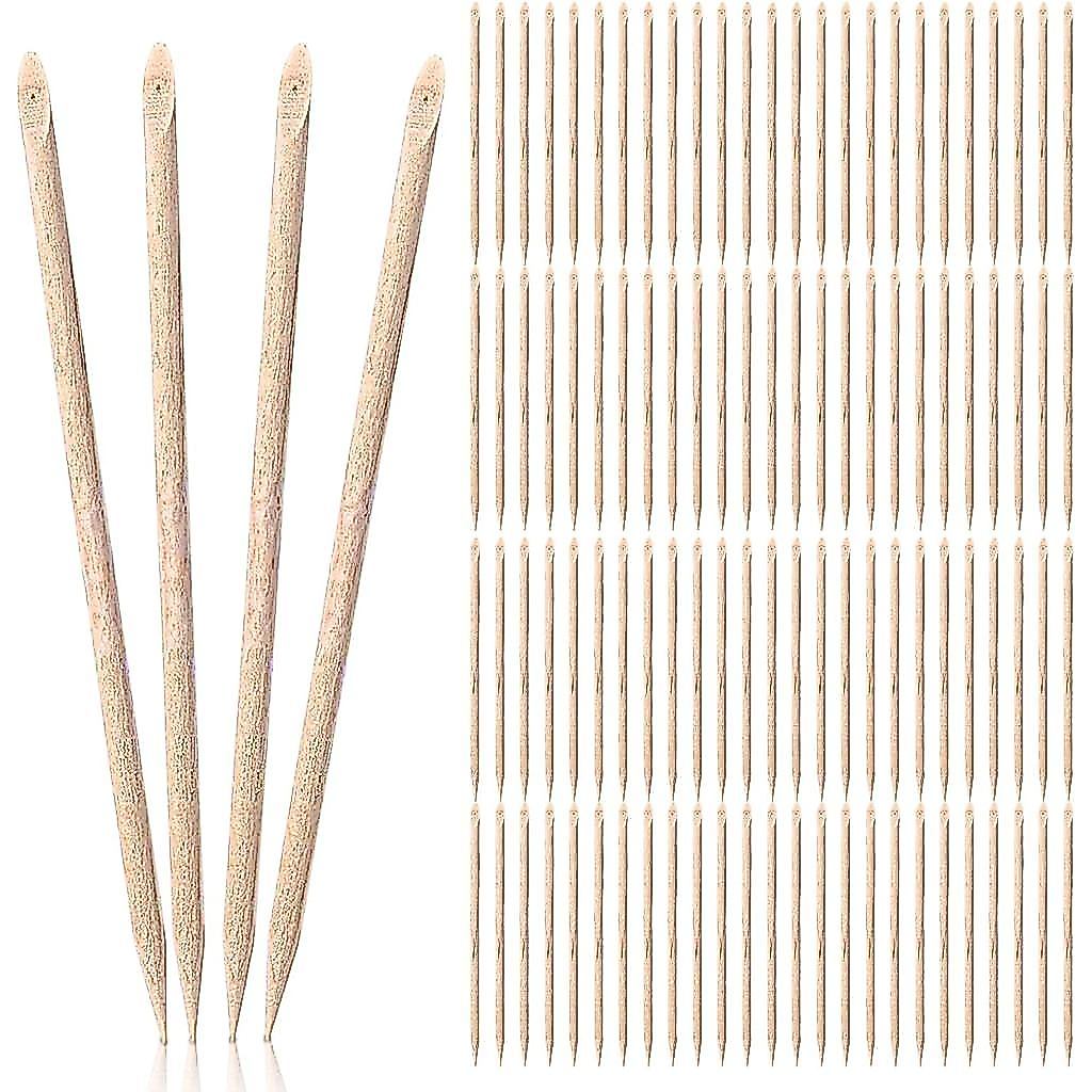Tyqour 100PCS Scratch Art เครื่องมือไม้ Scratch Art Sticks สําหรับงานฝีมือ DIY Creative Draw Sticks 