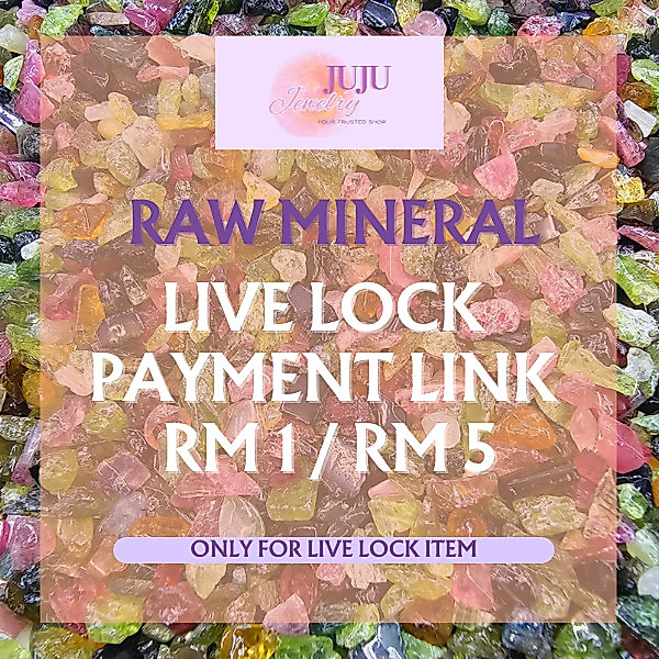 JUJU การชําระเงิน Link RM1 RM5 สําหรับคริสตัลดิบธรรมชาติ Live Lock Order Cluster คริสตัลทรงกลมหิน To
