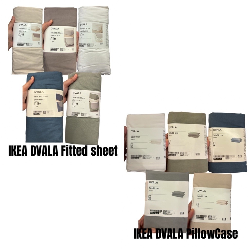 ผ้าปูที่นอนและปลอกหมอน IKEA DVALA