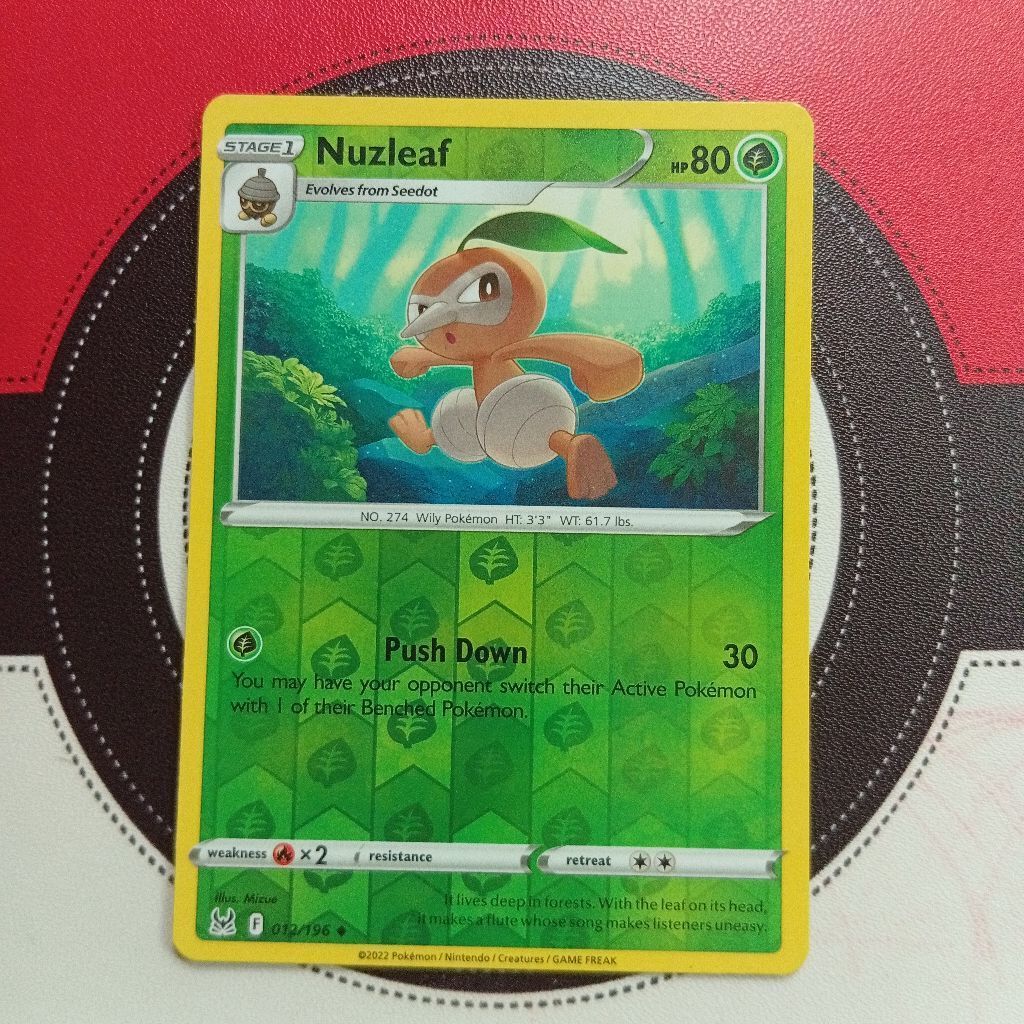 Pokemon TCG - Nuzleaf 012/196 - Lost Origin (Reverse Holo UnCommon)