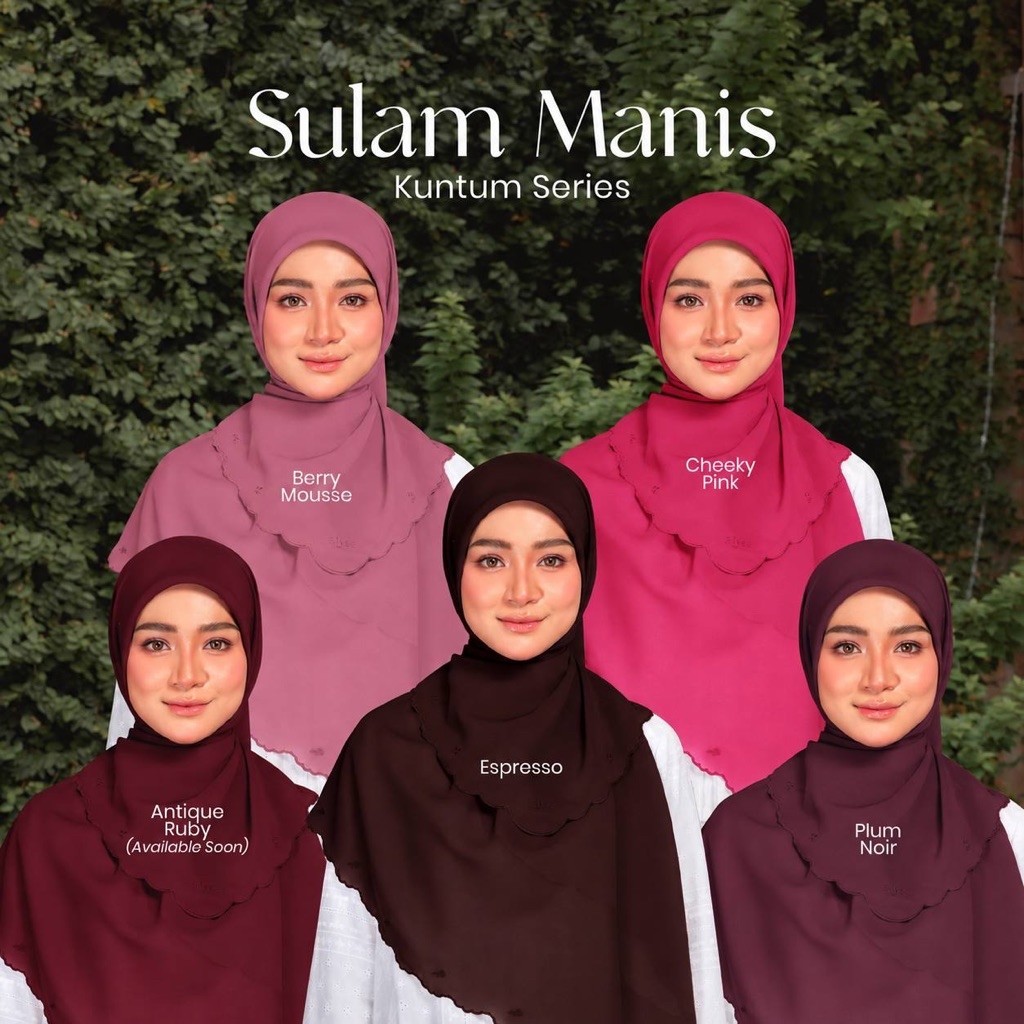ALYSS Sulam Manis Bawal Sulam Chiffon Voile Kuntum Series Bidang 50 & 60 (ใหม่)