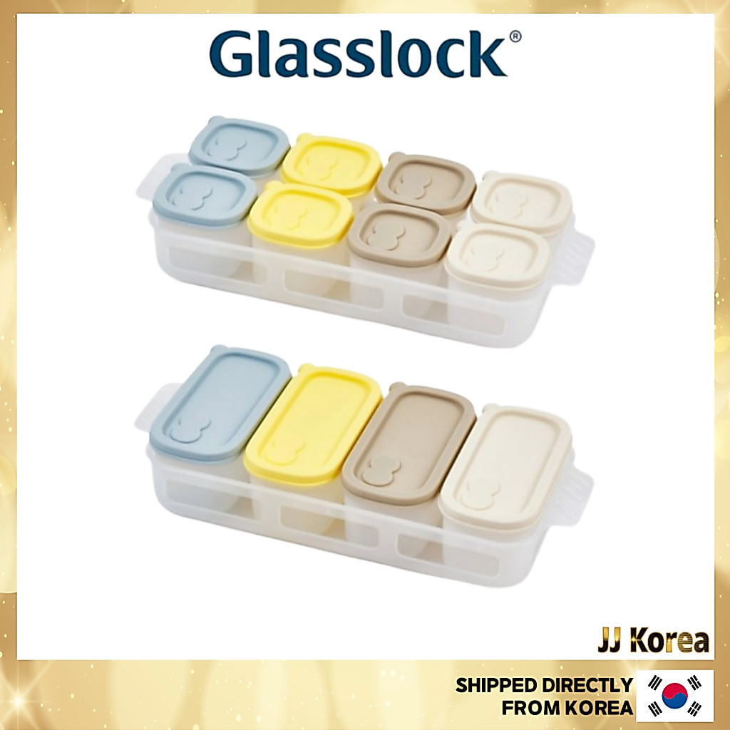 [Glasslock] Baby Block Silicone Baby Food Cube Set