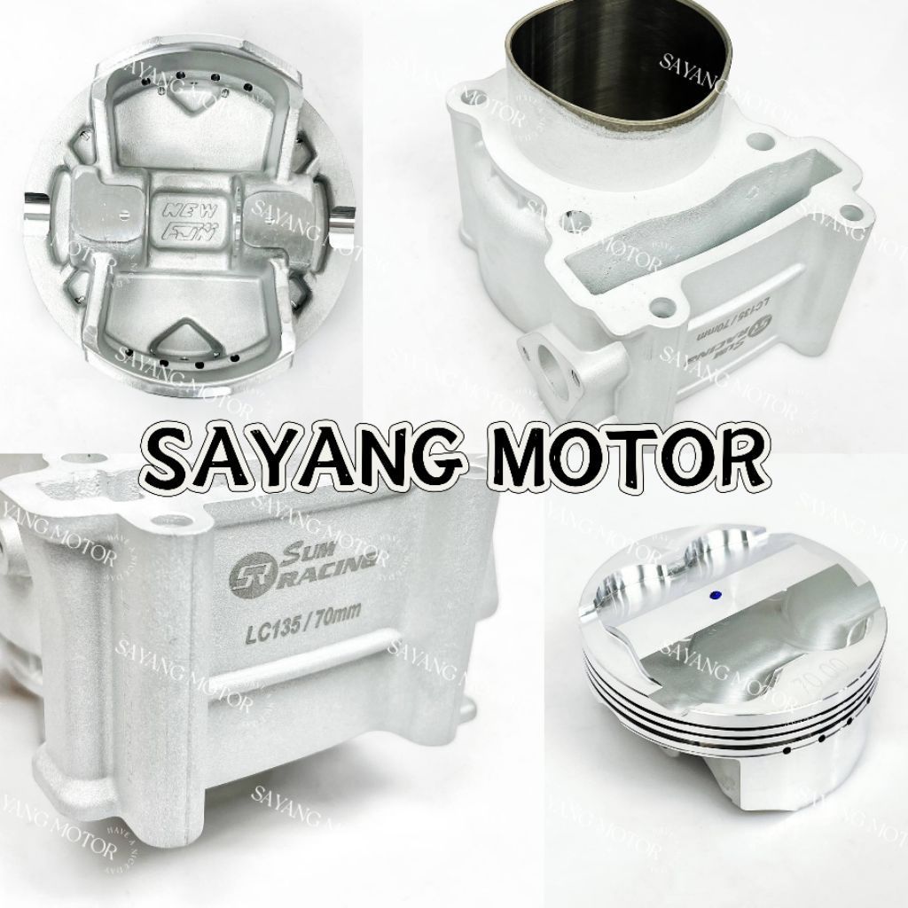 RACING BLOCK LC135 LC 70 มม.72 มม.73 มม.LC135 เซรามิค FJN PISTON SUM RACING LC เซรามิค FORGED PISTON