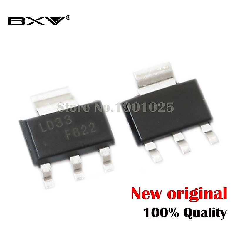 10pcs LD1117S33CTR SOT-223 LD1117S33 SOT223 LD33 IC REG LDO 3.3V 950MA เดิม