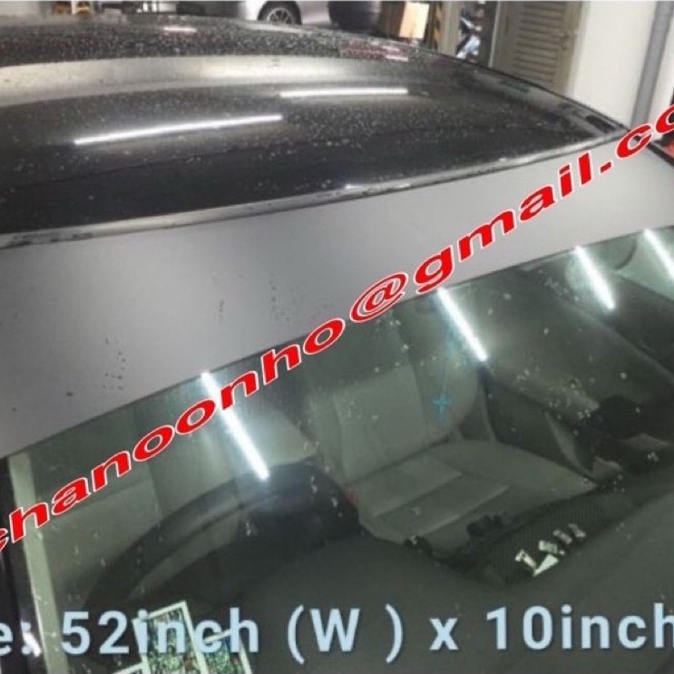 10 INCH X 52 INCH สติ๊กเกอร์ติดกระจกรถยนต์สีดําด้านสําหรับรถด้านนอก Matt Black