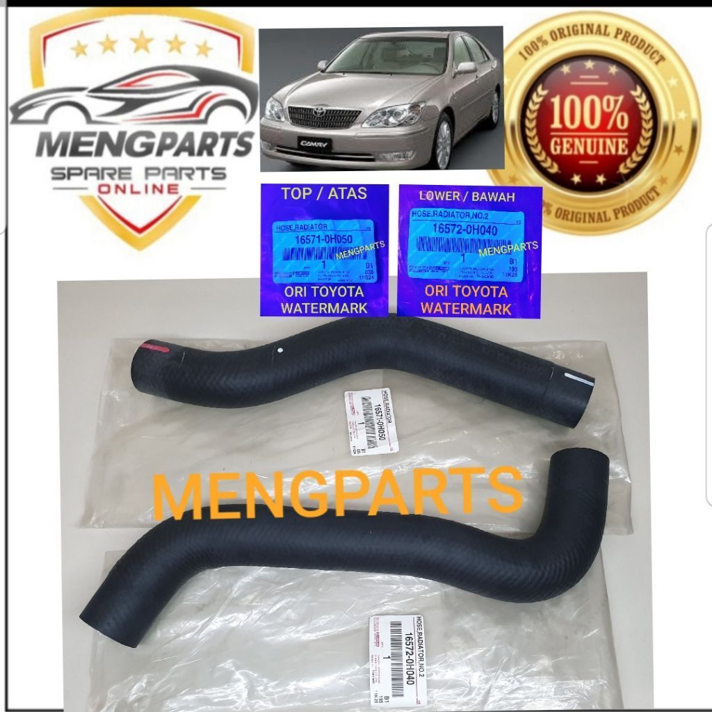 TOYOTA CAMRY ACV30 2.4 ACV31 2.0 2001Y - 2006Y RADIATOR HOSE TOP & BOTTOM,TOP 1657-0H050 / LOWER 165