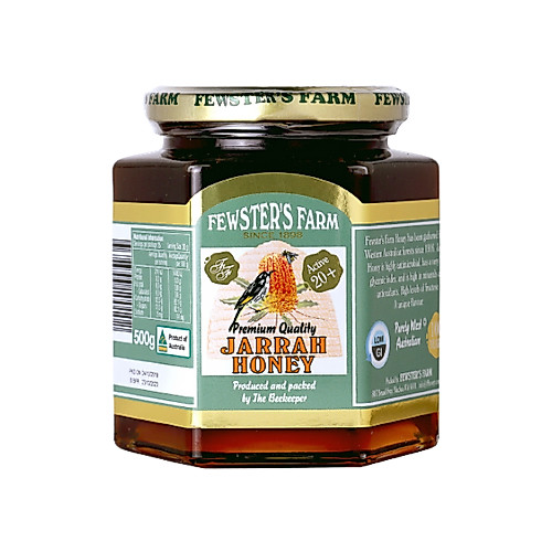 Fewster's Farm Organic Jarrah Honey TA 20+ 500g,Jarrah honey is a rare, unique, high activity honey 