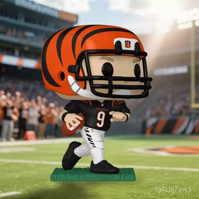 2025 Funko POP ฟุตบอล NFL Bengals Joe Burrow รูปของเล่นสะสม Qixi ZAJI